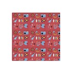 50s Small Print Satin Bandana Scarf Front