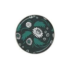 Folk Flowers Pattern Hat Clip Ball Marker by Eskimos