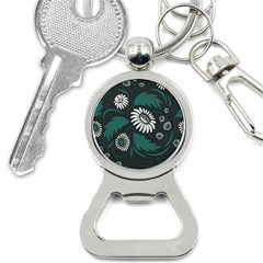 Folk Flowers Pattern Bottle Opener Key Chain by Eskimos