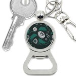 Folk flowers pattern Bottle Opener Key Chain Front