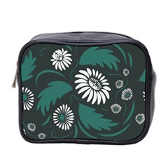 Folk Flowers Pattern Mini Toiletries Bag (two Sides) by Eskimos