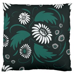 Folk Flowers Pattern Large Cushion Case (one Side) by Eskimos