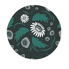 Folk Flowers Pattern Mini Round Pill Box by Eskimos