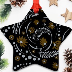 Folk Flowers Pattern Ornament (star) by Eskimos