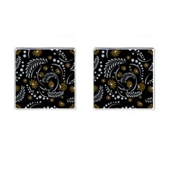 Folk Flowers Pattern Cufflinks (square) by Eskimos