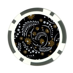 Folk Flowers Pattern Poker Chip Card Guard by Eskimos