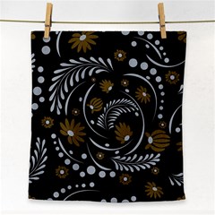 Folk Flowers Pattern Face Towel by Eskimos