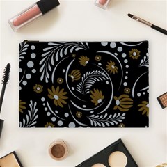 Folk Flowers Pattern Cosmetic Bag (large) by Eskimos