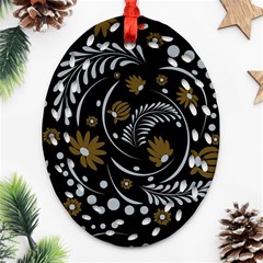 Folk Flowers Pattern Ornament (oval Filigree) by Eskimos