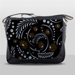 Folk Flowers Pattern Messenger Bag by Eskimos