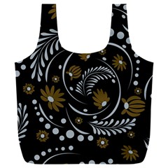 Folk Flowers Pattern Full Print Recycle Bag (xxl) by Eskimos