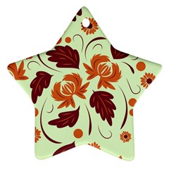 Folk Flowers Pattern Ornament (star) by Eskimos