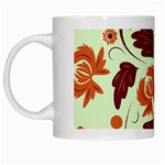 Folk flowers pattern White Mugs Left