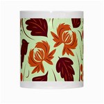 Folk flowers pattern White Mugs Center