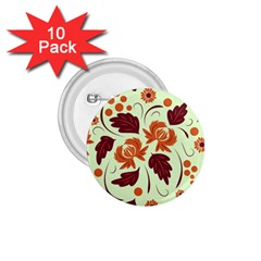 Folk Flowers Pattern 1 75  Buttons (10 Pack) by Eskimos