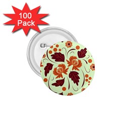 Folk Flowers Pattern 1 75  Buttons (100 Pack)  by Eskimos