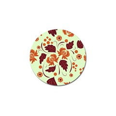 Folk Flowers Pattern Golf Ball Marker (4 Pack) by Eskimos