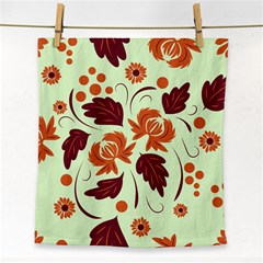 Folk Flowers Pattern Face Towel by Eskimos