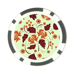 Folk Flowers Pattern Poker Chip Card Guard (10 Pack) by Eskimos