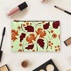 Folk Flowers Pattern Cosmetic Bag (medium) by Eskimos