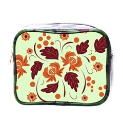 Folk Flowers Pattern Mini Toiletries Bag (one Side) by Eskimos