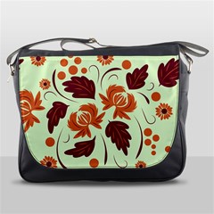 Folk Flowers Pattern Messenger Bag by Eskimos