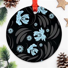 Folk Flowers Pattern Ornament (round) by Eskimos