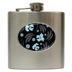 Folk Flowers Pattern Hip Flask (6 Oz) by Eskimos