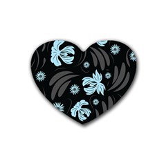 Folk Flowers Pattern Heart Coaster (4 Pack)  by Eskimos