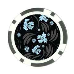 Folk Flowers Pattern Poker Chip Card Guard (10 Pack) by Eskimos