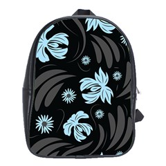 Folk Flowers Pattern School Bag (xl) by Eskimos