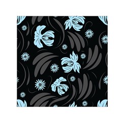 Folk Flowers Pattern Small Satin Scarf (square) by Eskimos