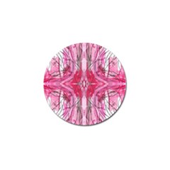 Magenta Marbling Symmetry Golf Ball Marker by kaleidomarblingart