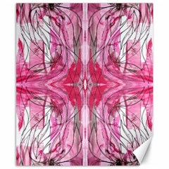 Magenta Marbling Symmetry Canvas 8  X 10  by kaleidomarblingart