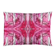 Magenta Marbling Symmetry Pillow Case by kaleidomarblingart