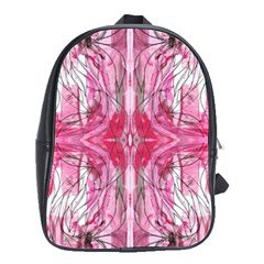 Magenta Marbling Symmetry School Bag (large) by kaleidomarblingart