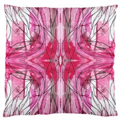 Magenta Marbling Symmetry Large Cushion Case (one Side) by kaleidomarblingart