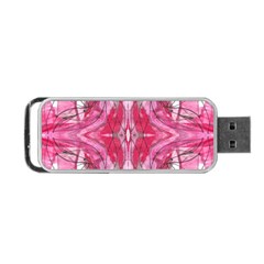 Magenta Marbling Symmetry Portable Usb Flash (one Side) by kaleidomarblingart