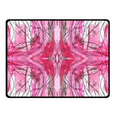 Magenta Marbling Symmetry Double Sided Fleece Blanket (small)  by kaleidomarblingart