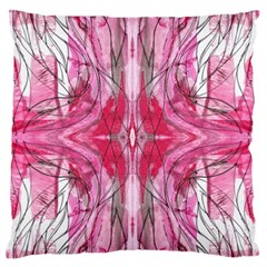 Magenta Marbling Symmetry Standard Flano Cushion Case (one Side) by kaleidomarblingart