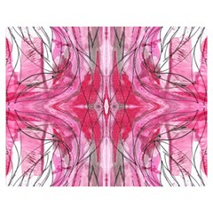 Magenta Marbling Symmetry Double Sided Flano Blanket (medium)  by kaleidomarblingart