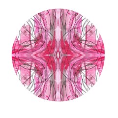 Magenta Marbling Symmetry Mini Round Pill Box