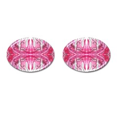 Magenta Symmetry Iv Cufflinks (oval) by kaleidomarblingart