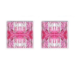 Magenta Symmetry Iv Cufflinks (square) by kaleidomarblingart