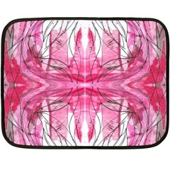 Magenta Symmetry Iv Double Sided Fleece Blanket (mini)  by kaleidomarblingart