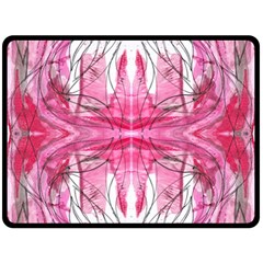 Magenta Symmetry Iv Fleece Blanket (large)  by kaleidomarblingart