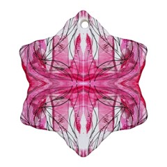 Magenta Symmetry Iv Snowflake Ornament (two Sides) by kaleidomarblingart