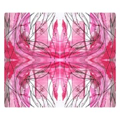 Magenta Symmetry Iv Double Sided Flano Blanket (small)  by kaleidomarblingart