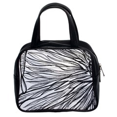 Monochrome Module Classic Handbag (two Sides) by kaleidomarblingart