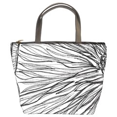 Monochrome Module Bucket Bag by kaleidomarblingart